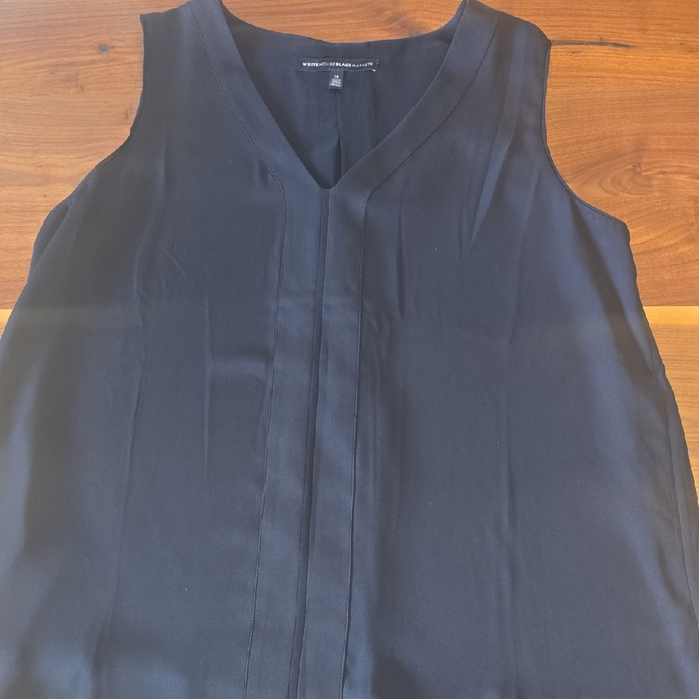 White House Black Market Sleeveless Black Top
